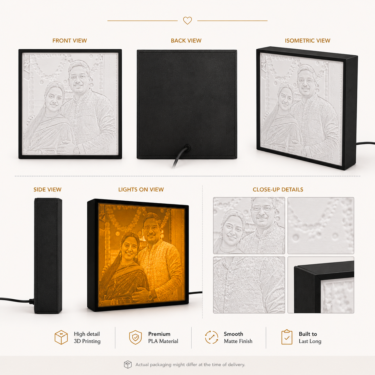 3D Printed Lithophane Photo Light Box