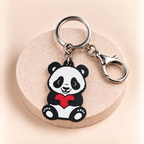 Cute Panda Heart Keychain Pack of 2 by Keepsa - photo 2