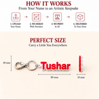 Personalized 3D Name Keychain Pack of 3 by Keepsa - photo 2