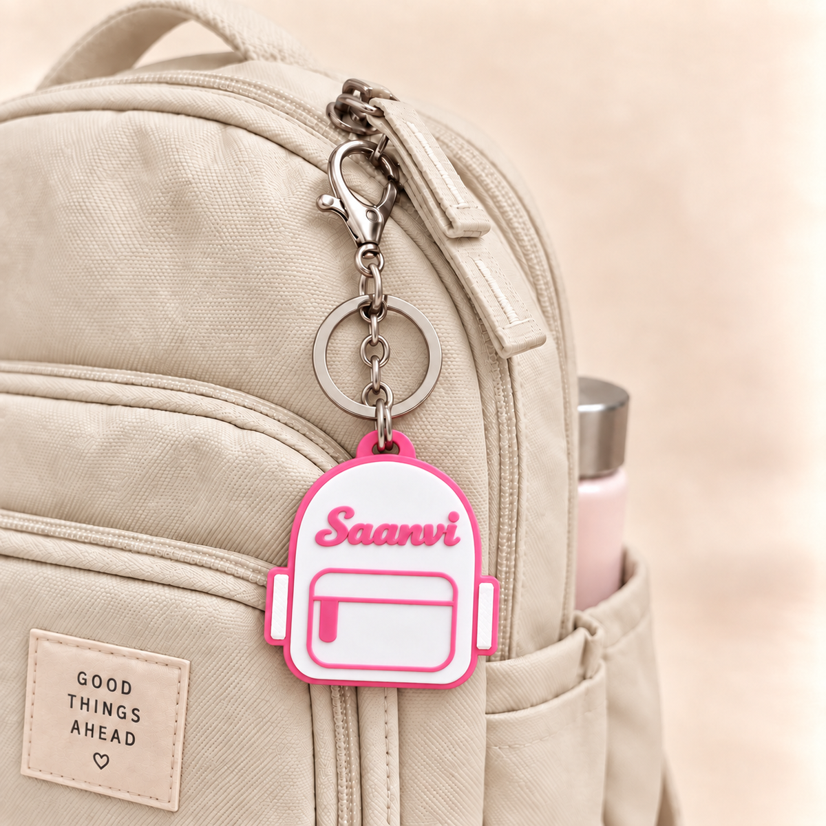 Personalized Backpack Name Keychain Pack of 2 by Keepsa - photo 5