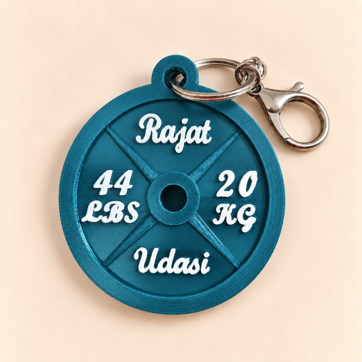 Personalized Gym Weight Plate Keychain by Keepsa - photo 11