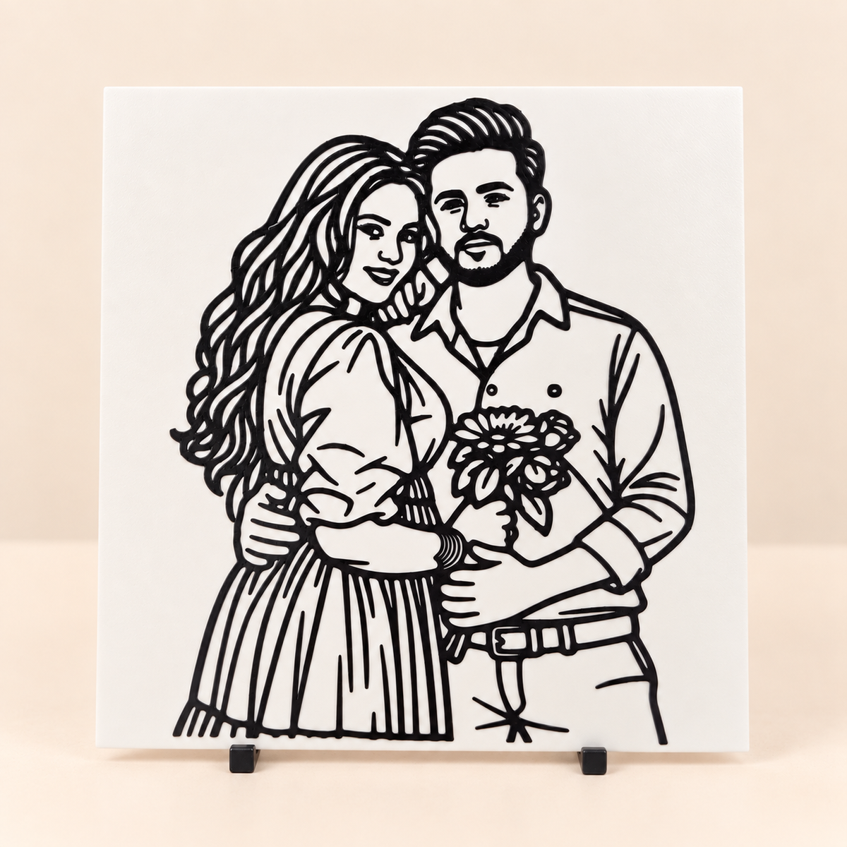 Personalized 3D Line Art Portrait by Keepsa - photo 2