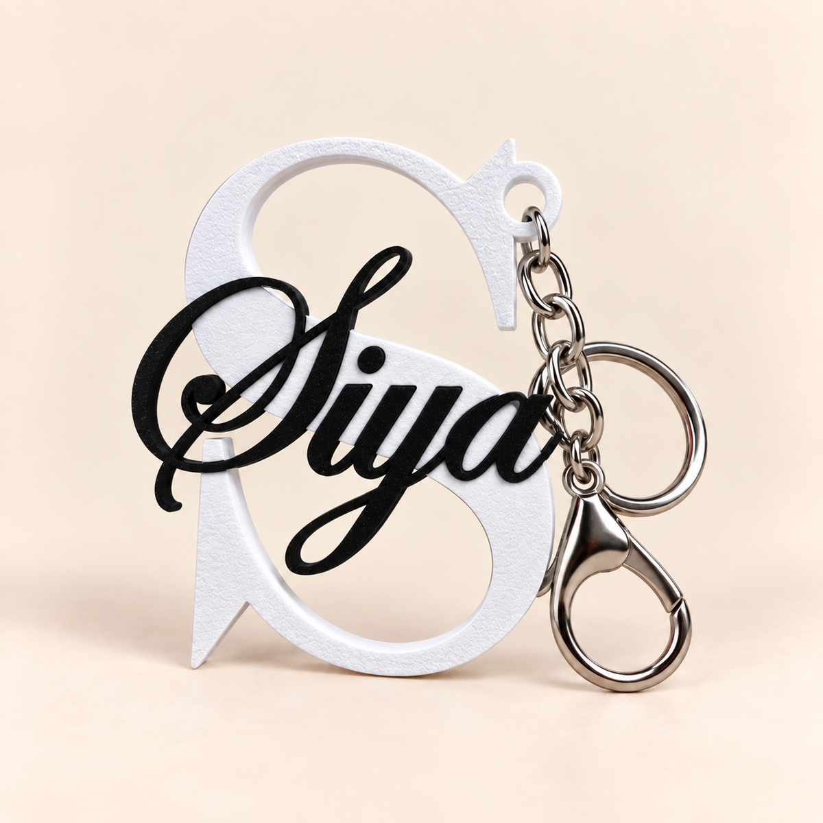 Personalized Name and Initial Charm Keychain by Keepsa - photo 6