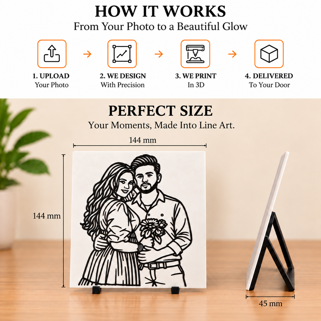 Personalized 3D Line Art Portrait by Keepsa - photo 4