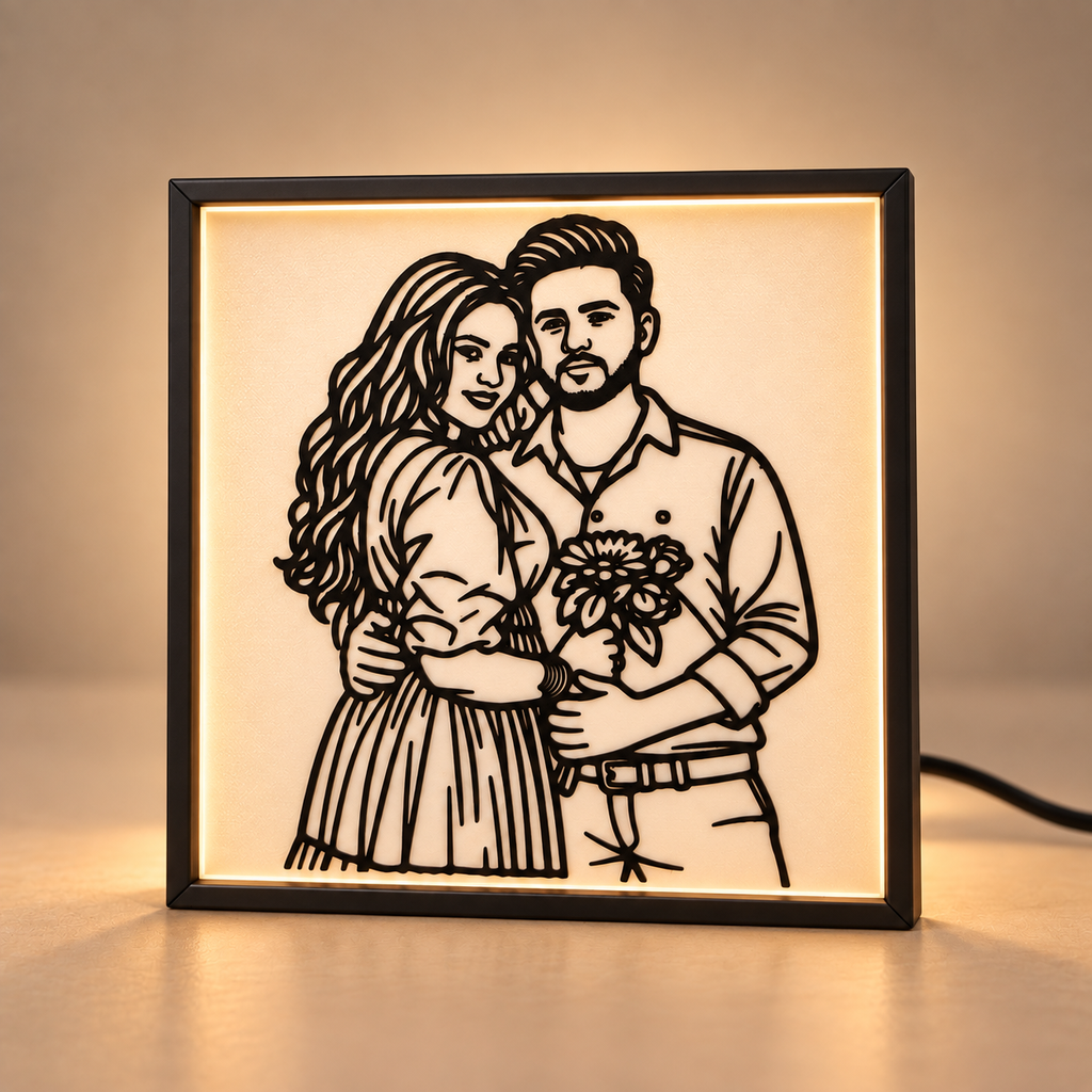 Personalized 3D Line Art LED Glow Frame by Keepsa - photo 7
