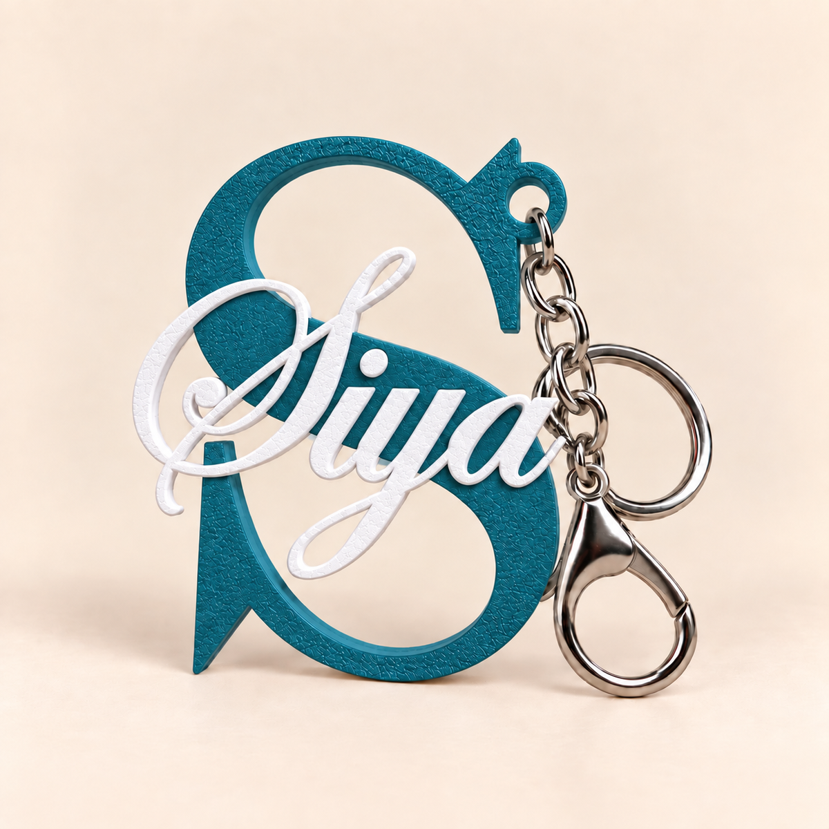 Personalized Name and Initial Charm Keychain by Keepsa - photo 3