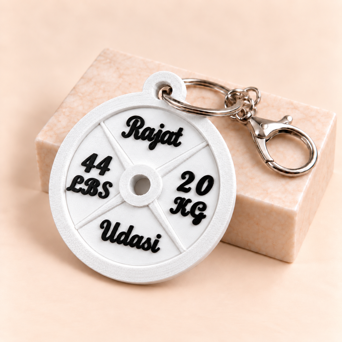 Personalized Gym Weight Plate Keychain by Keepsa - photo 6