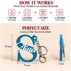 Personalized Name and Initial Charm Keychain by Keepsa - photo 5