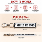 Personalized Vehicle Number Plate Keychain by Keepsa - photo 4