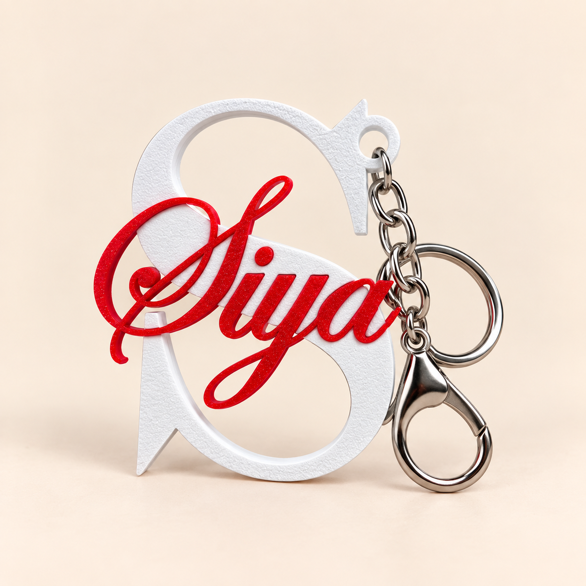 Personalized Name and Initial Charm Keychain by Keepsa - photo 1