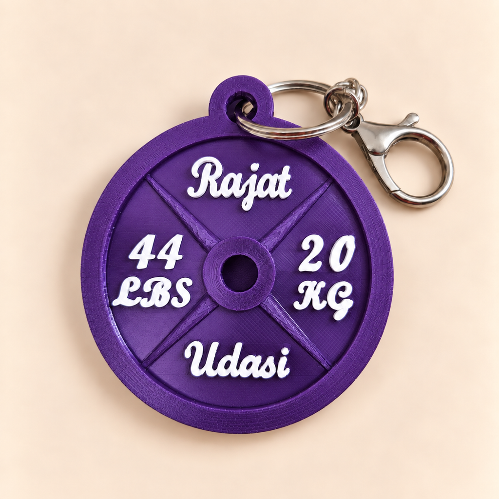 Personalized Gym Weight Plate Keychain by Keepsa - photo 12