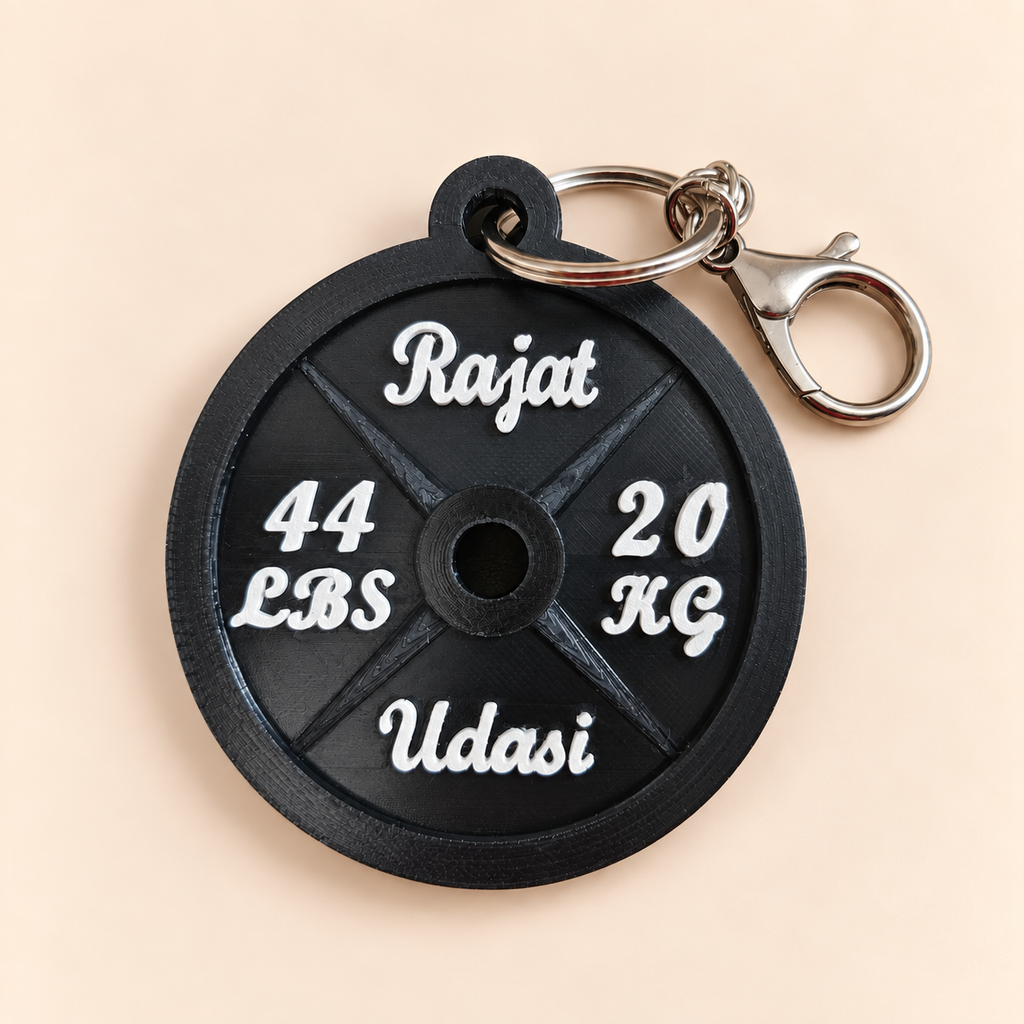 Personalized Gym Weight Plate Keychain by Keepsa - photo 8