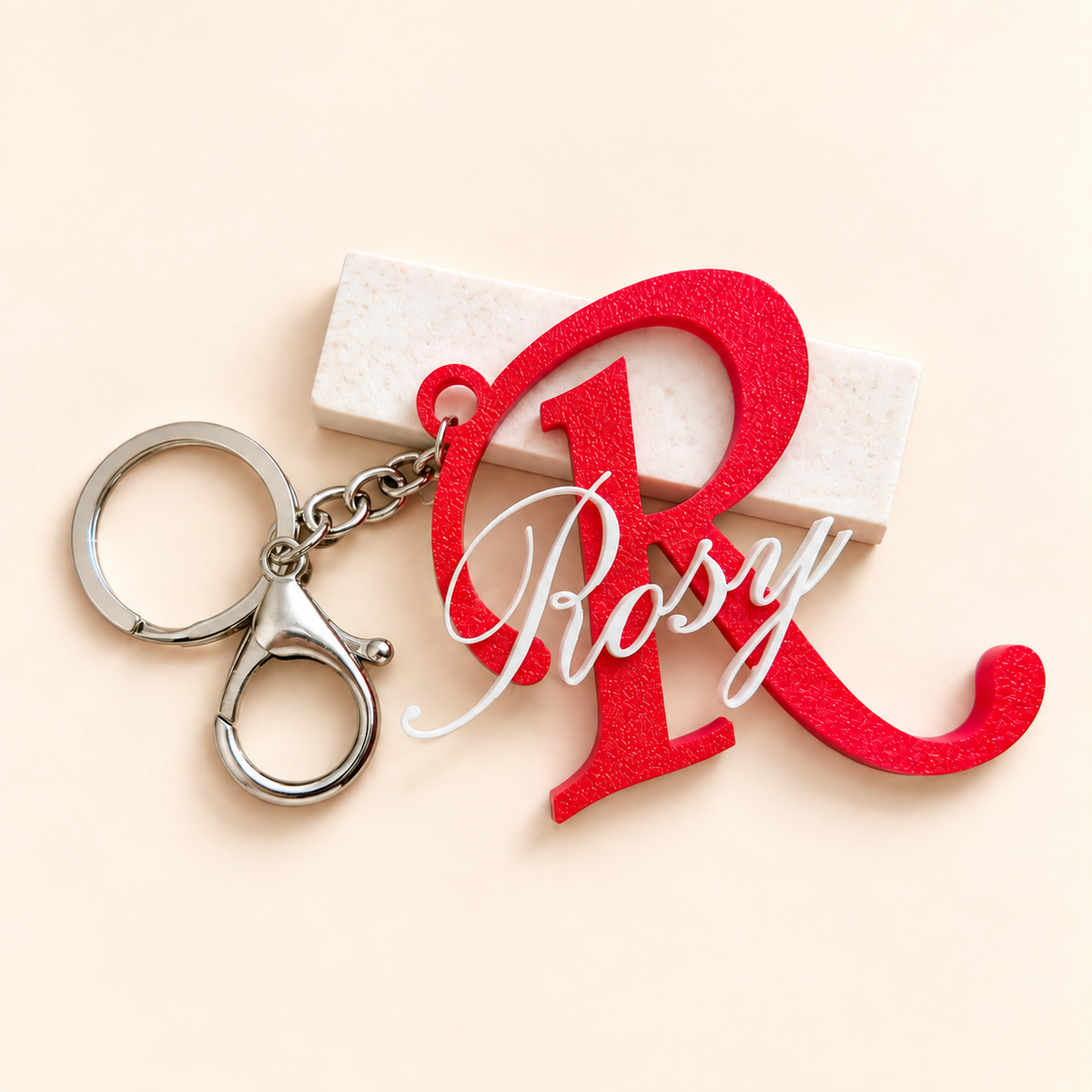 Personalized Name and Initial Charm Keychain by Keepsa - photo 4