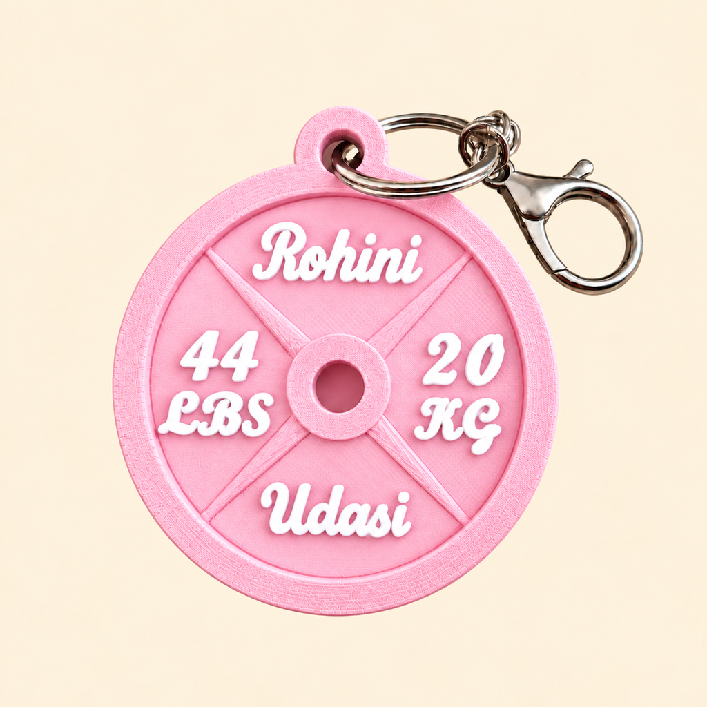 Personalized Gym Weight Plate Keychain by Keepsa - photo 9