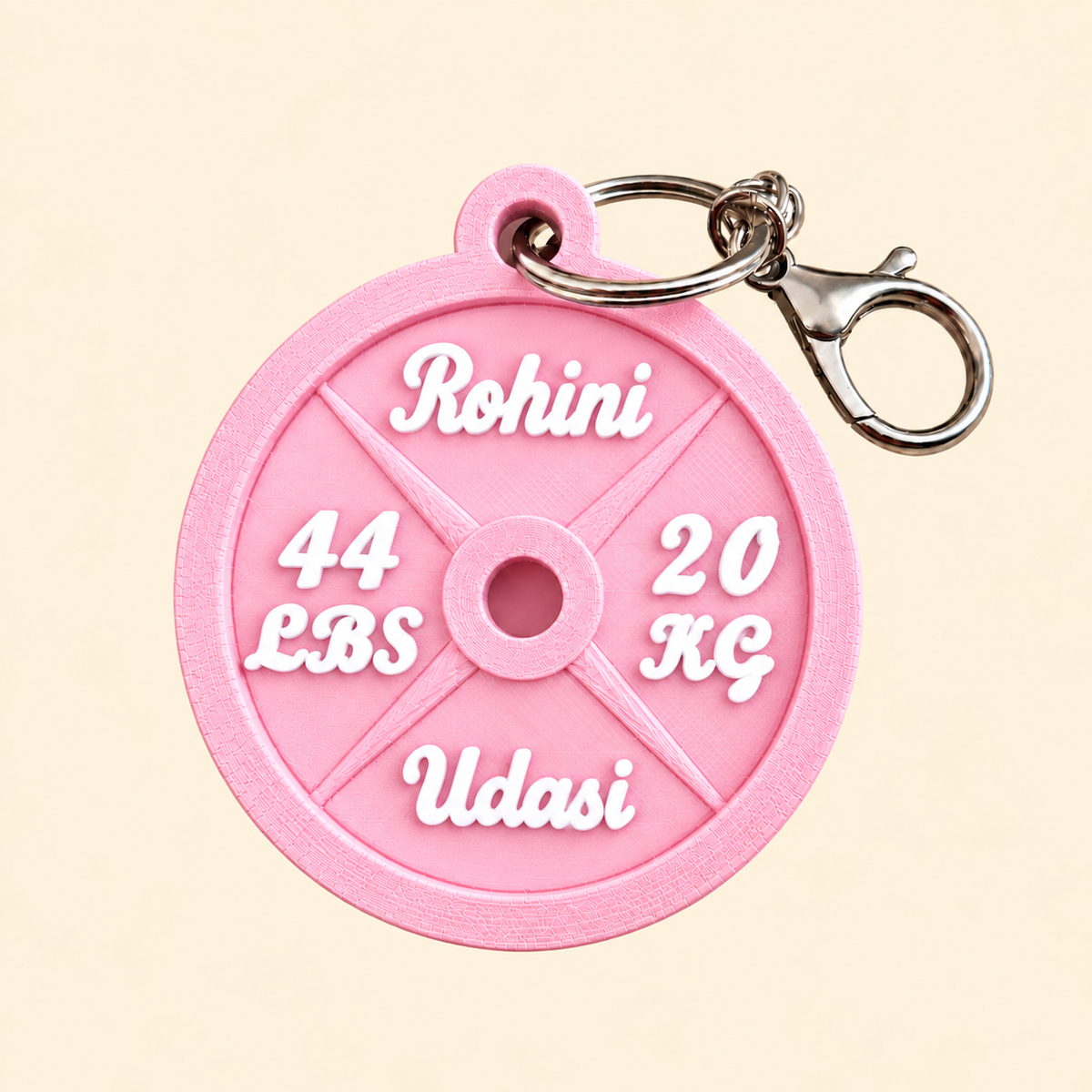 Personalized Gym Weight Plate Keychain by Keepsa - photo 9