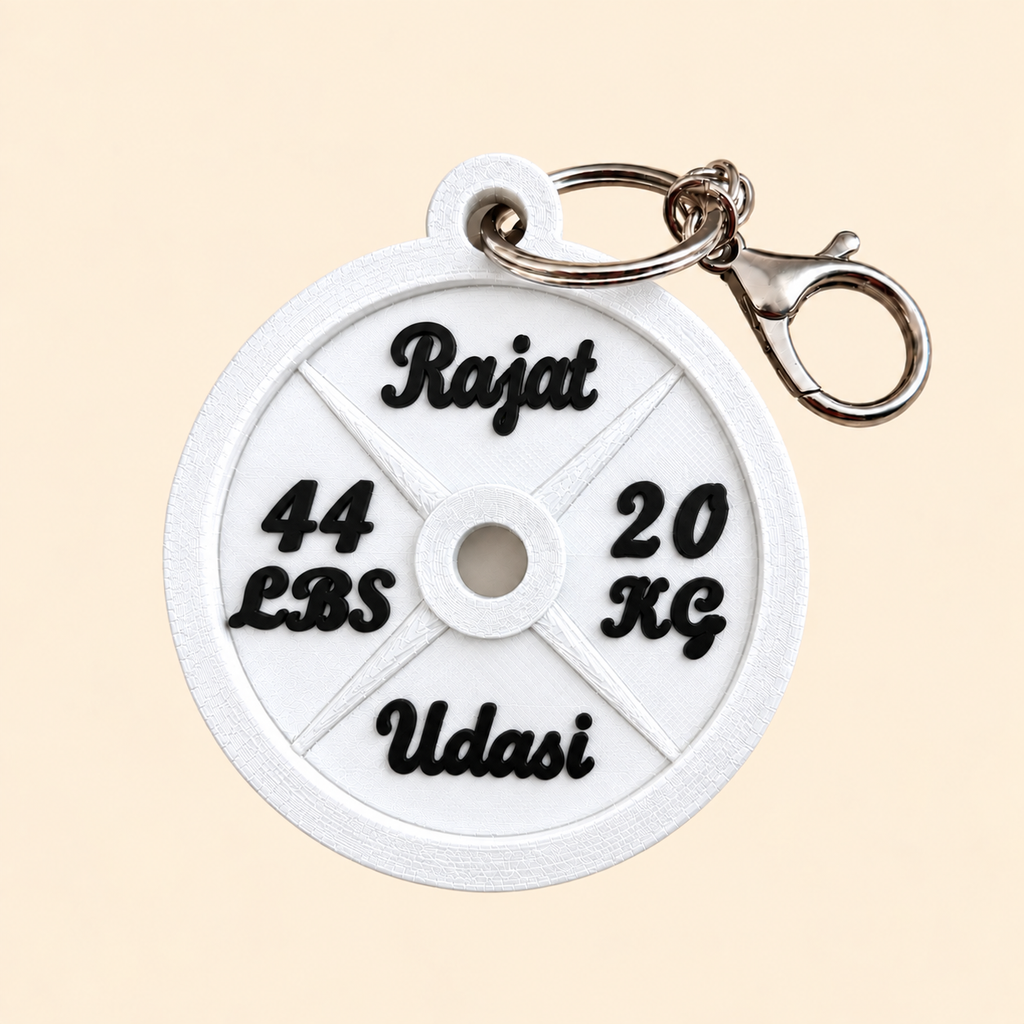 Personalized Gym Weight Plate Keychain by Keepsa - photo 13