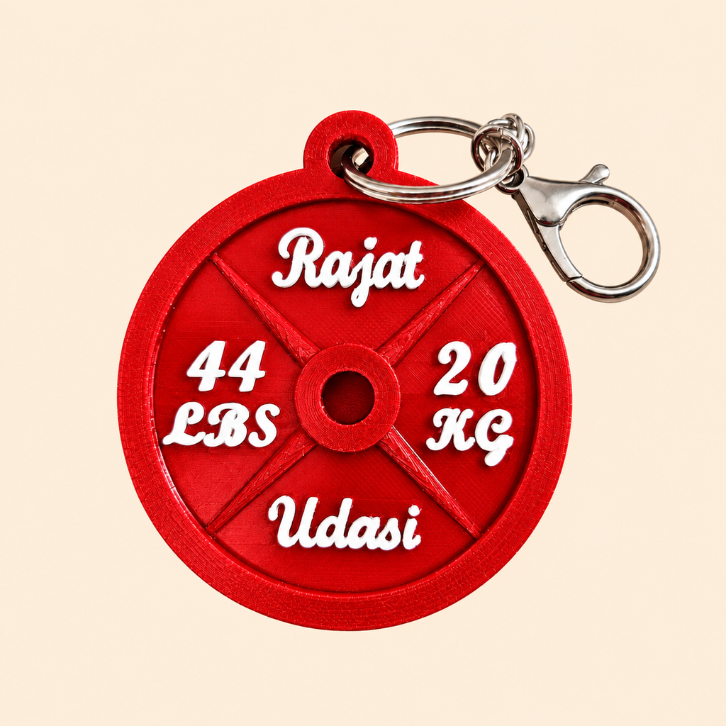 Personalized Gym Weight Plate Keychain by Keepsa - photo 14