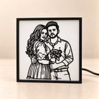 Personalized 3D Line Art LED Glow Frame by Keepsa - photo 2