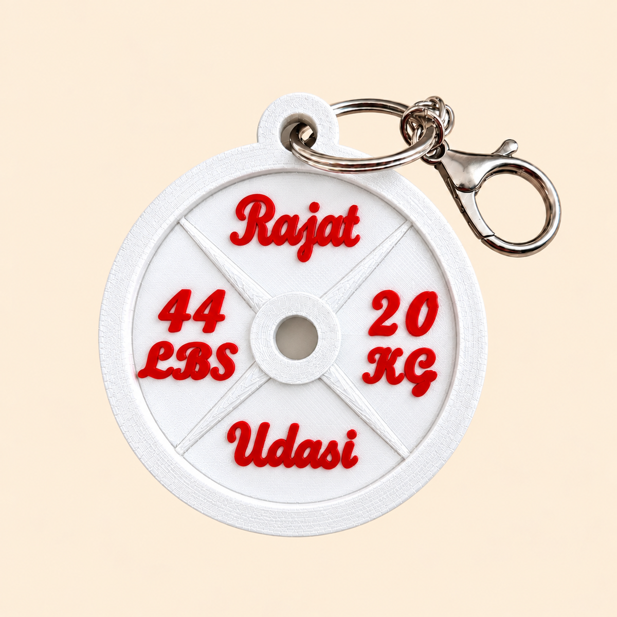 Personalized Gym Weight Plate Keychain by Keepsa - photo 15